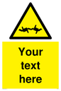 WV5133: Custom Barbed Wire Sign