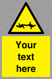 WV5133: Custom Barbed Wire Sign
