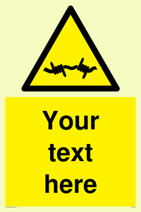 WV5133: Custom Barbed Wire Sign