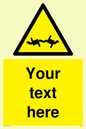 WV5133: Custom Barbed Wire Sign