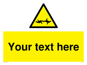 WV5133: Custom Barbed Wire Sign