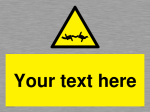 WV5133: Custom Barbed Wire Sign