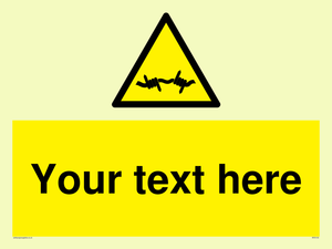 WV5133: Custom Barbed Wire Sign