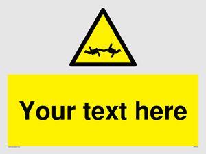 WV5133: Custom Barbed Wire Sign