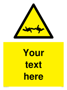 WV5133: Custom Barbed Wire Sign