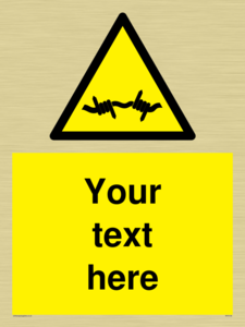 WV5133: Custom Barbed Wire Sign