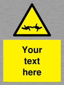 WV5133: Custom Barbed Wire Sign