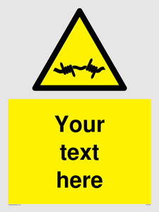 WV5133: Custom Barbed Wire Sign