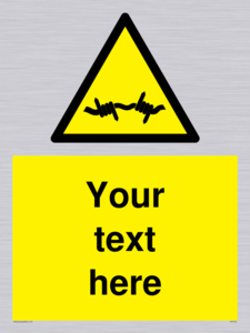 WV5133: Custom Barbed Wire Sign