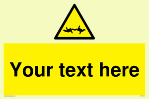 WV5133: Custom Barbed Wire Sign