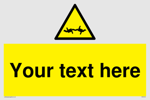 WV5133: Custom Barbed Wire Sign
