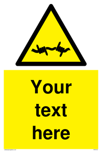 WV5133: Custom Barbed Wire Sign