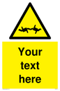 WV5133: Custom Barbed Wire Sign