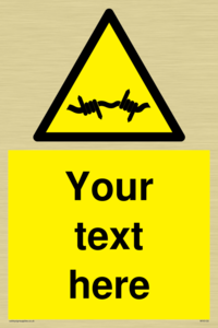 WV5133: Custom Barbed Wire Sign
