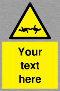 WV5133: Custom Barbed Wire Sign