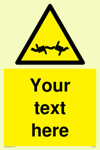 WV5133: Custom Barbed Wire Sign