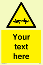 WV5133: Custom Barbed Wire Sign
