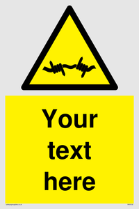 WV5133: Custom Barbed Wire Sign