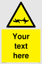 WV5133: Custom Barbed Wire Sign