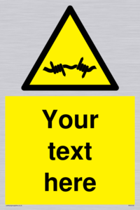 WV5133: Custom Barbed Wire Sign