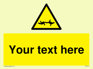 WV5133: Custom Barbed Wire Sign