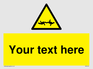 WV5133: Custom Barbed Wire Sign