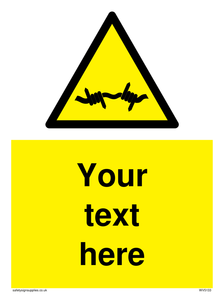 WV5133: Custom Barbed Wire Sign
