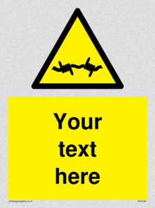 WV5133: Custom Barbed Wire Sign