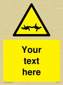 WV5133: Custom Barbed Wire Sign