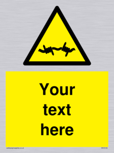 WV5133: Custom Barbed Wire Sign