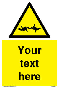 WV5133: Custom Barbed Wire Sign