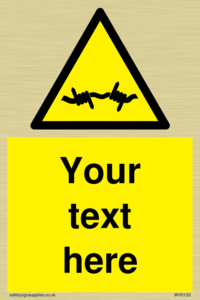WV5133: Custom Barbed Wire Sign