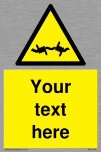 WV5133: Custom Barbed Wire Sign