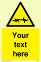 WV5133: Custom Barbed Wire Sign