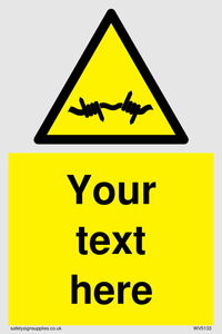 WV5133: Custom Barbed Wire Sign