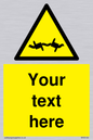 WV5133: Custom Barbed Wire Sign
