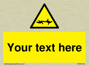 WV5133: Custom Barbed Wire Sign