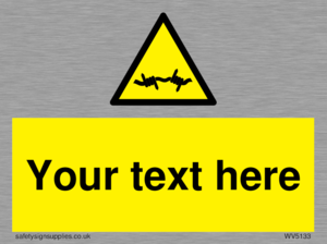 WV5133: Custom Barbed Wire Sign