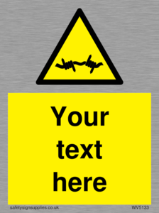 WV5133: Custom Barbed Wire Sign