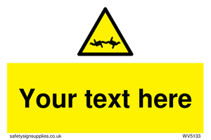WV5133: Custom Barbed Wire Sign