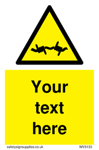 WV5133: Custom Barbed Wire Sign