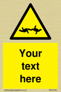 WV5133: Custom Barbed Wire Sign