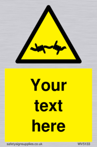 WV5133: Custom Barbed Wire Sign