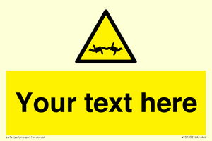 WV5133: Custom Barbed Wire Sign