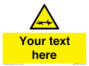 WV5133: Custom Barbed Wire Sign