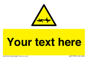 WV5133: Custom Barbed Wire Sign