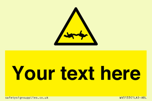 WV5133: Custom Barbed Wire Sign
