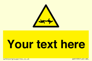 WV5133: Custom Barbed Wire Sign