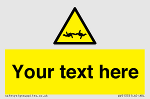 WV5133: Custom Barbed Wire Sign