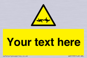 WV5133: Custom Barbed Wire Sign